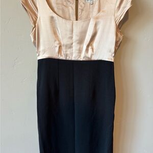 LK Bennett Cream and Black Midi Dress